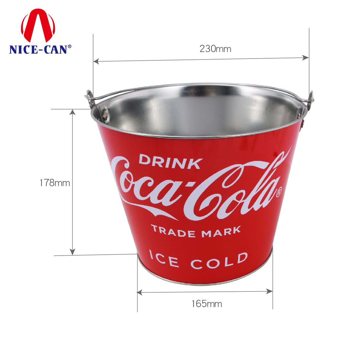 Outdoor corona 6 bottles beverage metal buckets tin party beer buckets cooler custom logo print wine and cola ice bucket of beer