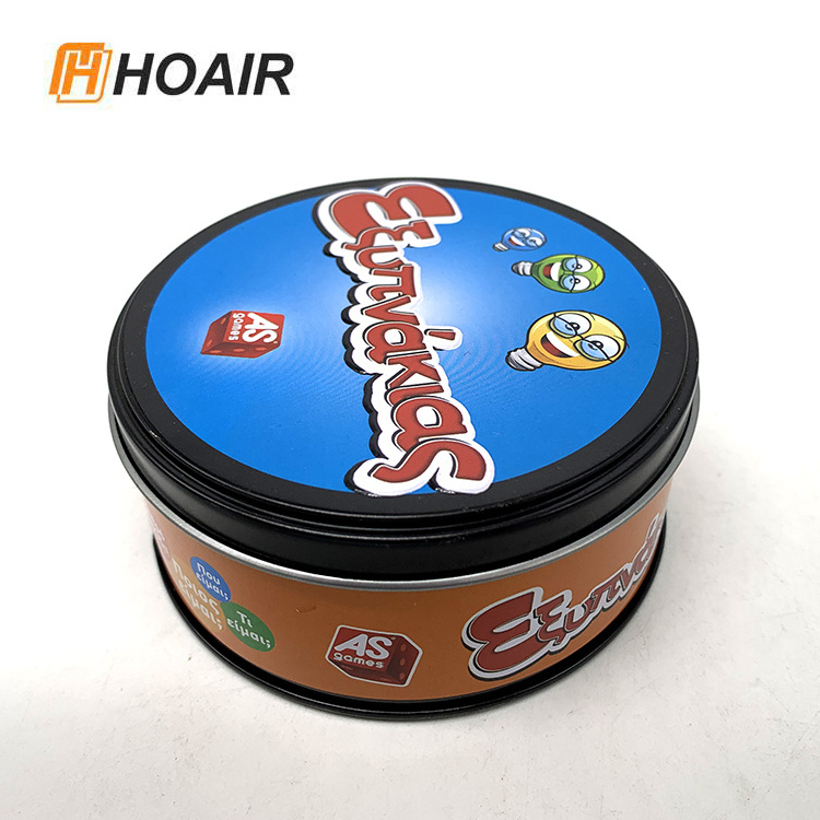 Ice Cream Tin Box Logo Plate Tin Container CMYK Tinplate Round for Ice Cream Storage Round Metal Food Carton Customized 5000pcs