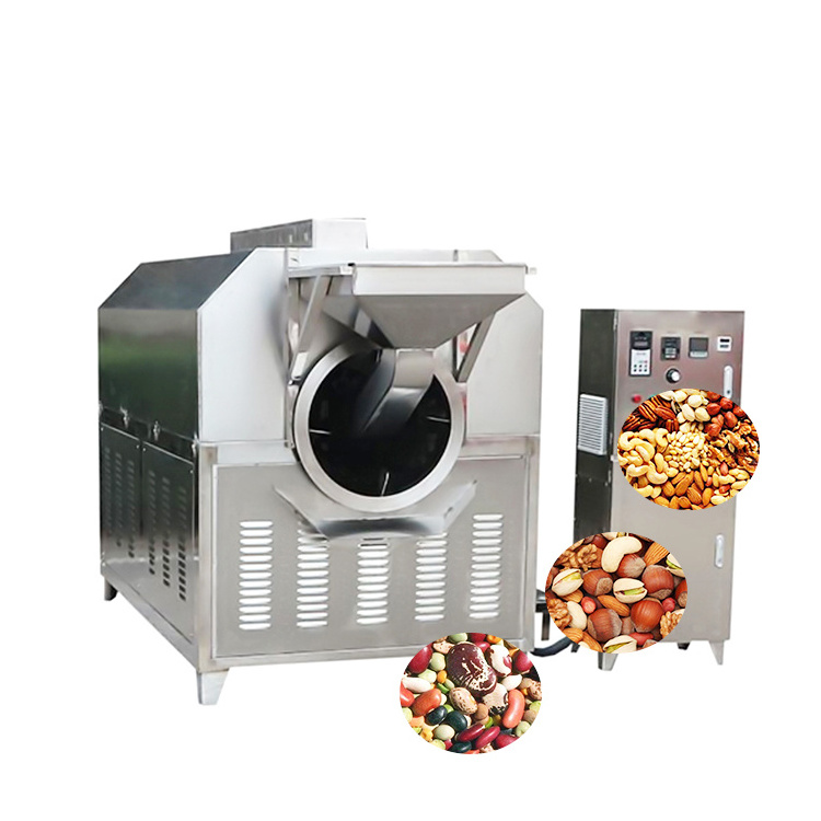 Gas nut Stainless Steel Rotary Drum Nut Roaster Peanut Roasting Cooking Small Roasting Machine For Beans