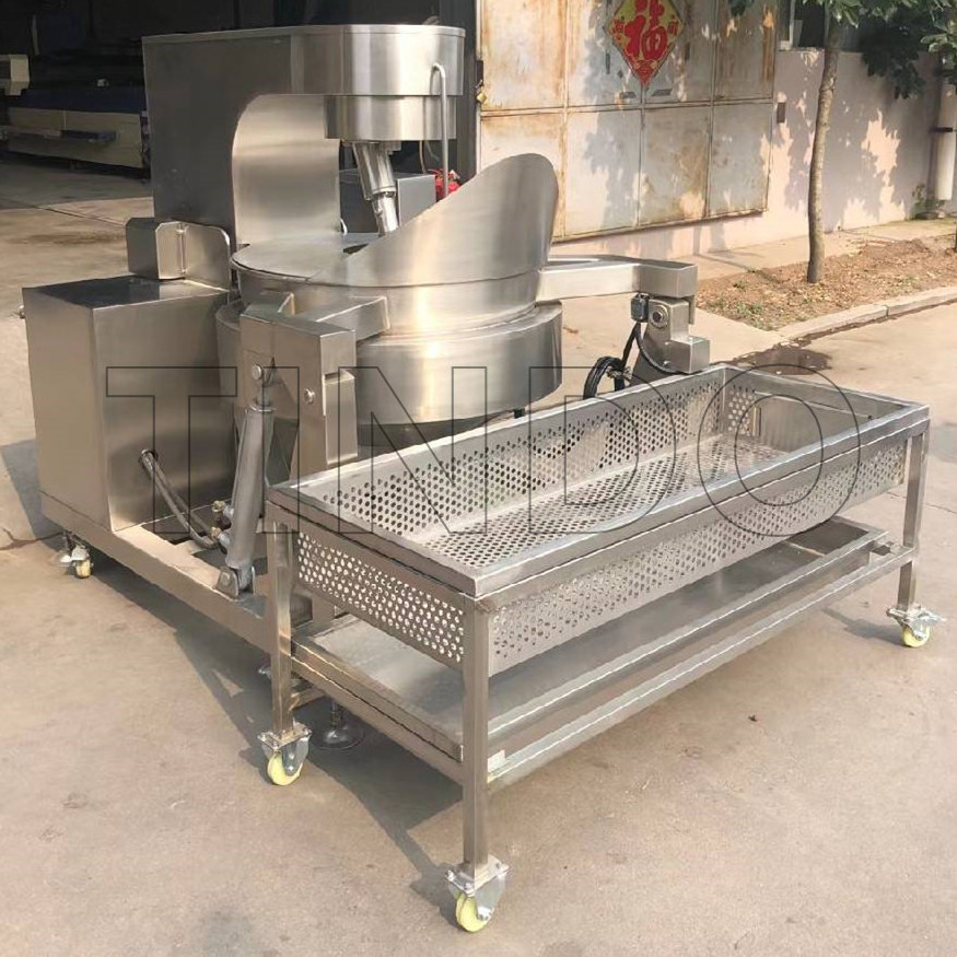 China Fully Automatic Big Commercial Gas Electric Caramel Popcorn Machine Maker Price Industrial SS Sweet Popcorn Making Machine