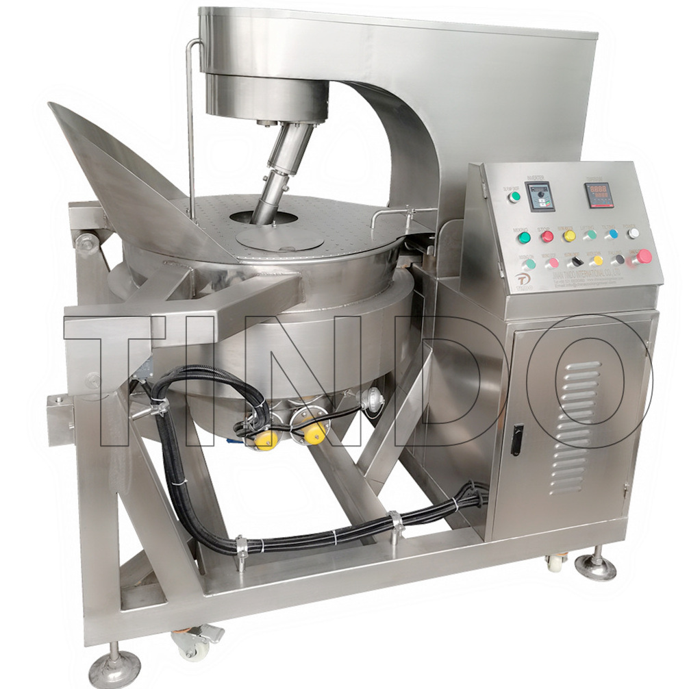 China Fully Automatic Big Commercial Gas Electric Caramel Popcorn Machine Maker Price Industrial SS Sweet Popcorn Making Machine