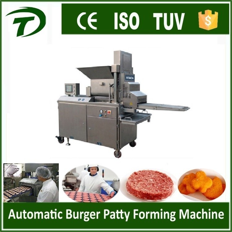 Automatic hamburger patty forming meat process burger making machine