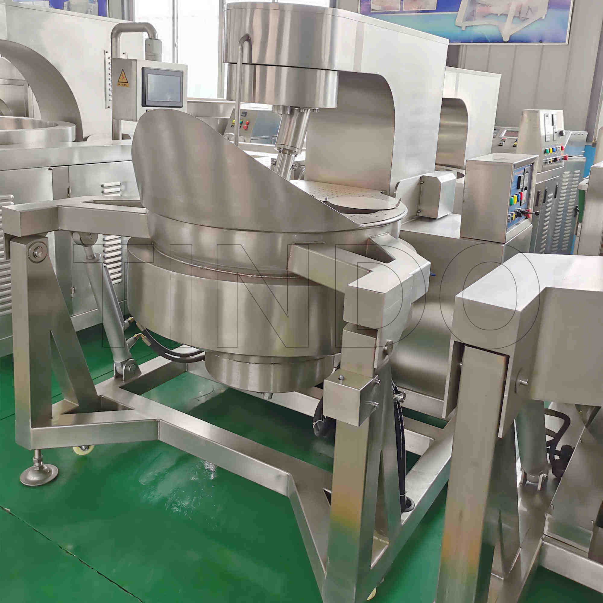 China Fully Automatic Big Commercial Gas Electric Caramel Popcorn Machine Maker Price Industrial SS Sweet Popcorn Making Machine