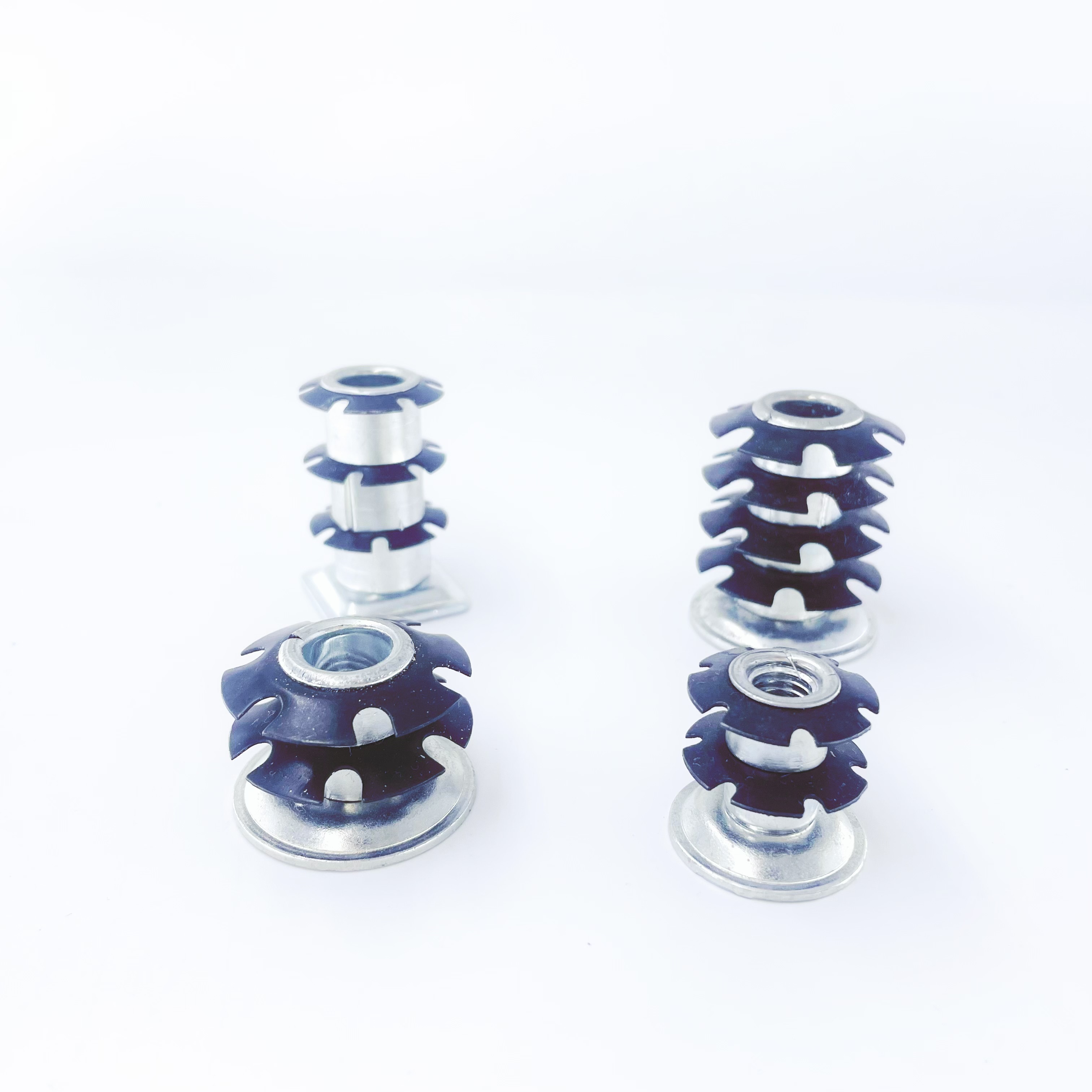 Hot sale furniture spring thread sunflower star nut internal hyperon double layers spring steel alloy metal threaded inserts