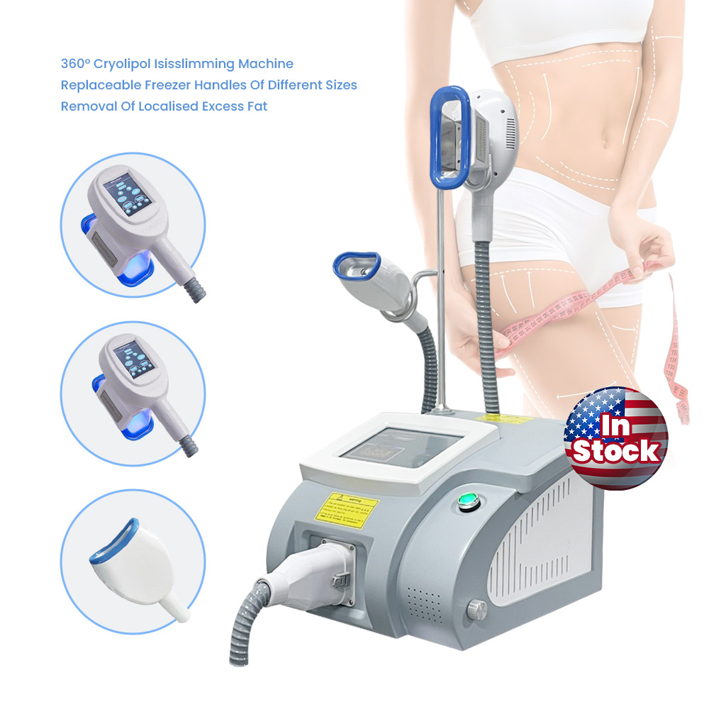 Professional cryotherapy 360 body shaping fast slimming machine lipo-laser 3 Handles fat freezing rf machine