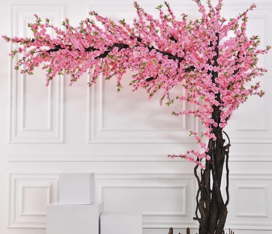 180cm Giant Japanese pink cherry blossom Sakura tree with real like fabric flower