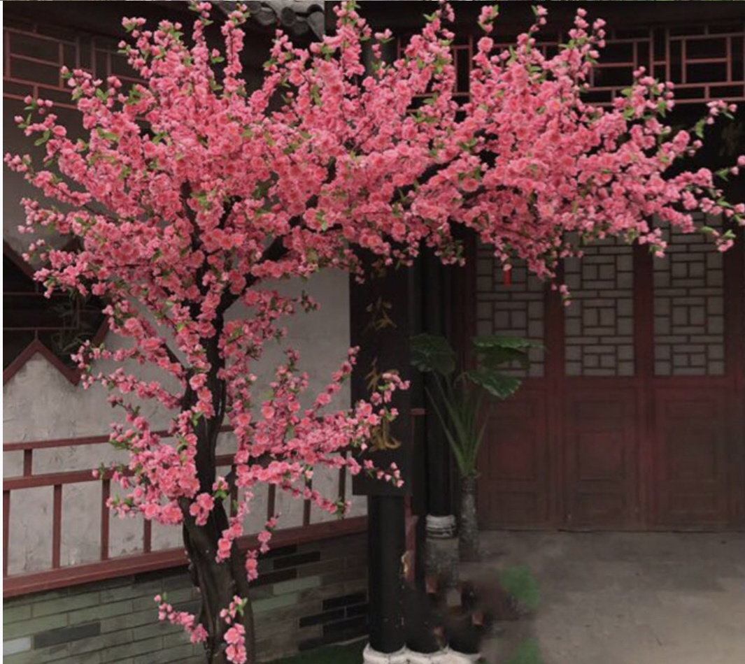 180cm Giant Japanese pink cherry blossom Sakura tree with real like fabric flower