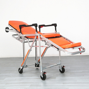 160KG Loading Folding Stretcher Chair Lightweight Emergency Ambulance Stretcher Aluminum  Medical Hospital Stretcher