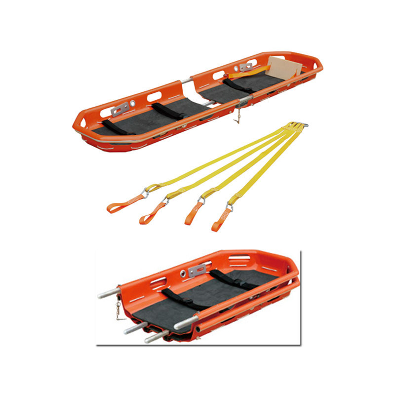 Plastic PE Emergency Basket Stretcher With Belts For Helicopter Rescue