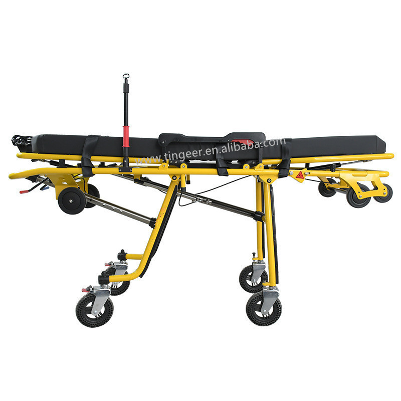 Stainless Steel Ambulance Stretcher Trolley  Auto Loading Emergency Stretcher for Ambulance Car