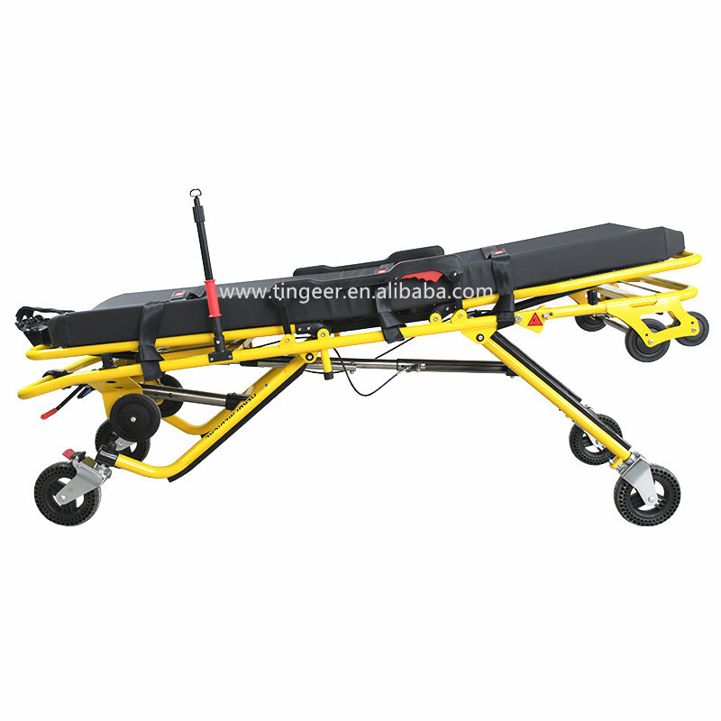 Stainless Steel Ambulance Stretcher Trolley  Auto Loading Emergency Stretcher for Ambulance Car