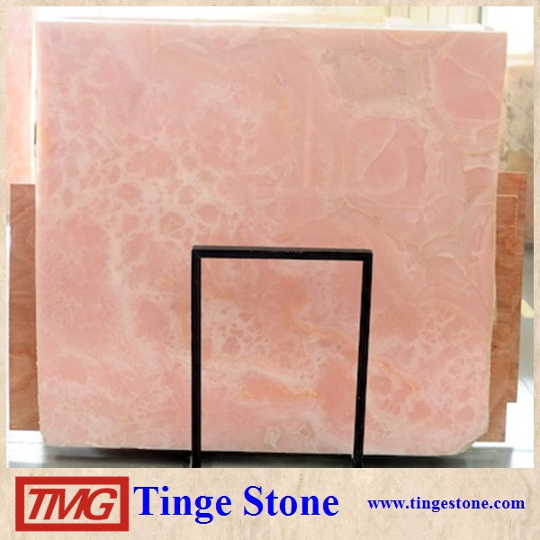 Pink onyx slab,marble onyx stone for building decoration