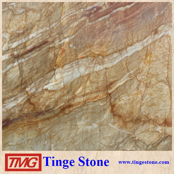 Elegant Luxury Natural Quartzite Slabs For Wall Cladding , countertop