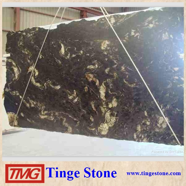 Elegant Black Granite Slab Matrix Titanium granite With Factory Price