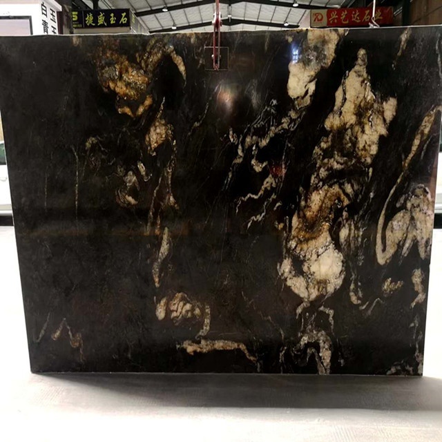 polished brazil black titanium granite slab price