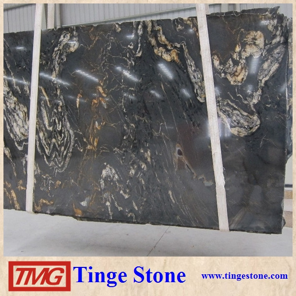 Elegant Black Granite Slab Matrix Titanium granite With Factory Price