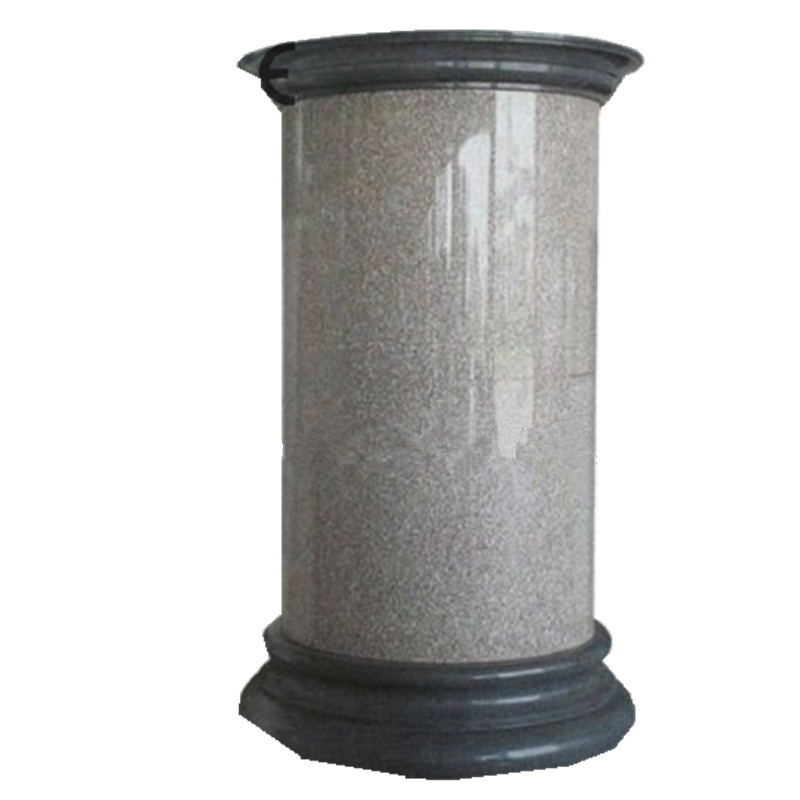 Polished stone pillar and round column designs beige marble