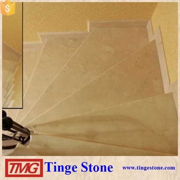 Beige marble Stair, Crema Marfil Marble Step