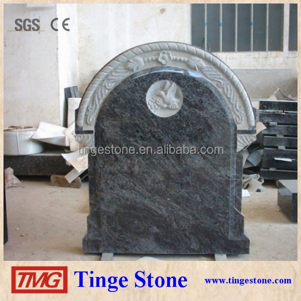 Hot China Cheap Black Granite Black Marble Headstone