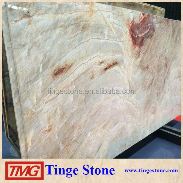 Elegant Luxury Natural Quartzite Slabs For Wall Cladding , countertop