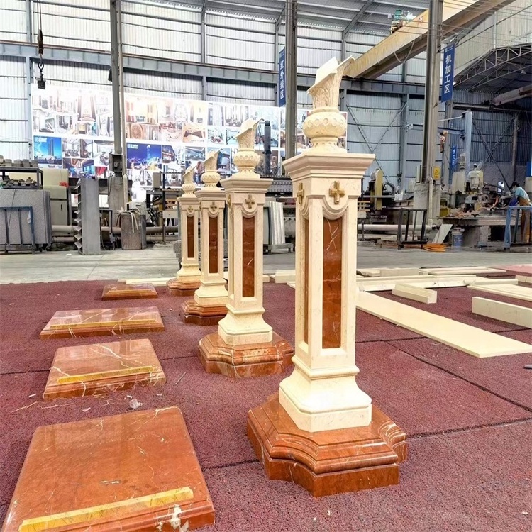 natural carved stone marble altar table for church