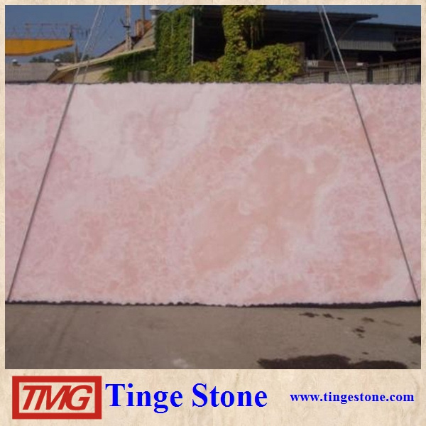 Pink onyx slab,marble onyx stone for building decoration