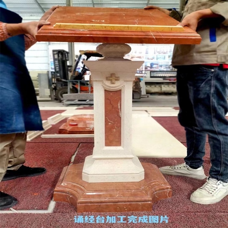 natural carved stone marble altar table for church