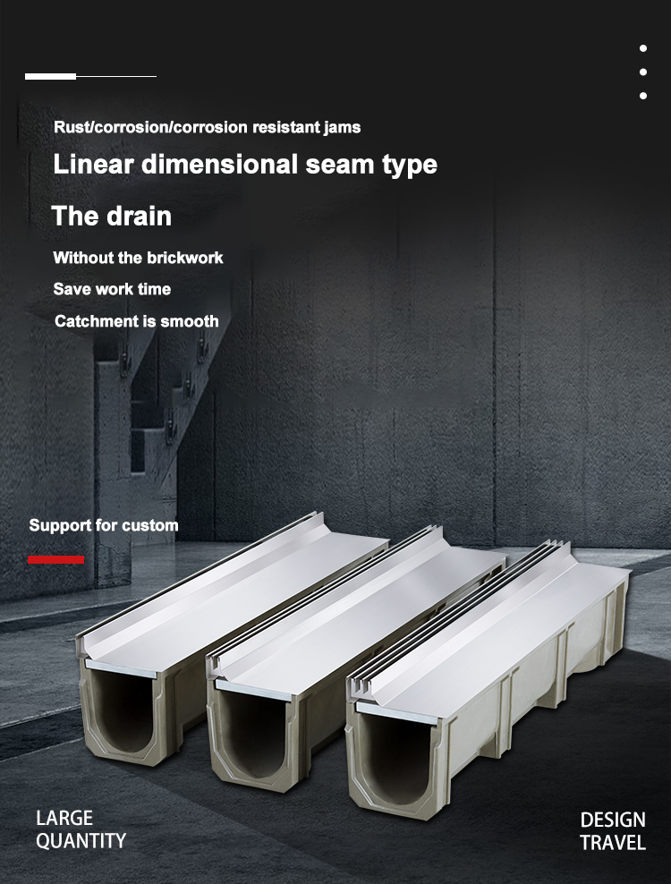 Top Quality Polymer Concrete Trench Linear Drain Channel For Drainage System