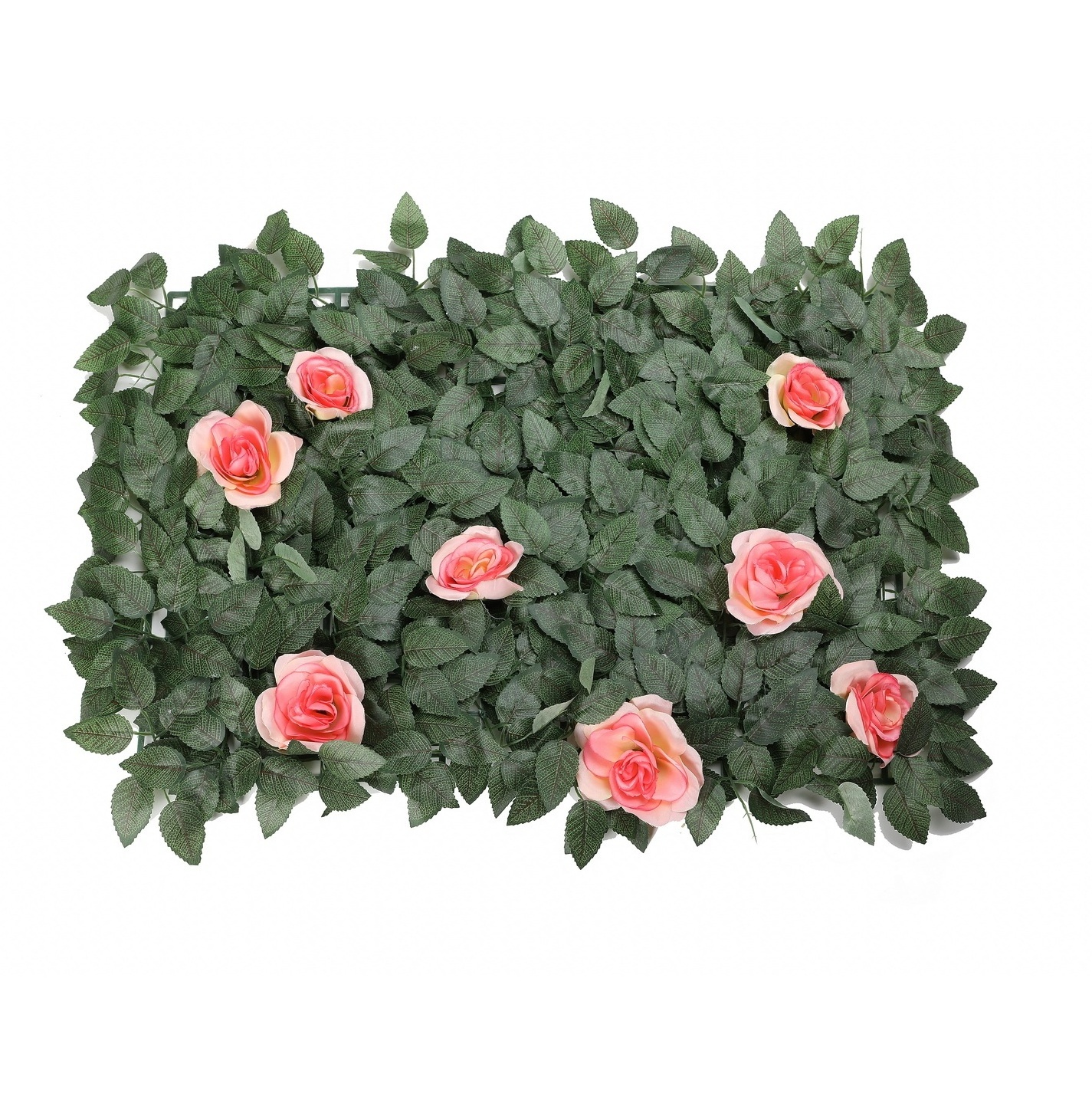 A New design Spring blossoms artificial green wall with flower for plant wall decoration