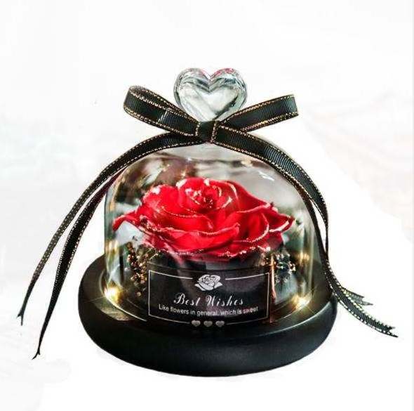 2023 Mothers Day Gifts Preserved Flowers Gift Box Forever Rose Eternal Flowers In Glass Dome