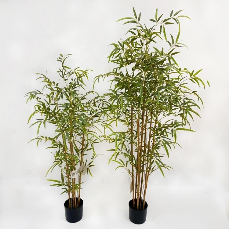 Wholesale Tall Backyard Indoor Outdoor Decoration Artifical Green Bamboo Plants Fake Bamboo Trees