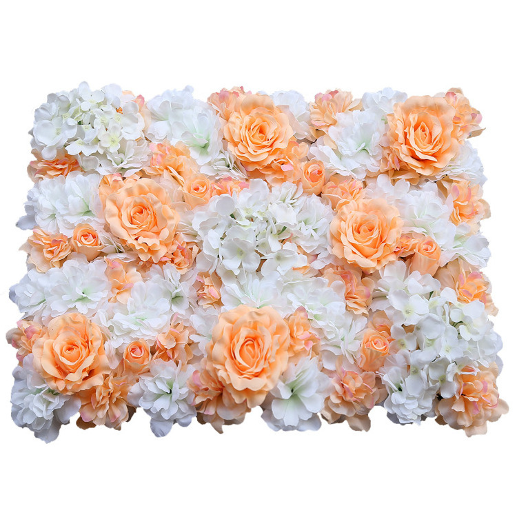 Custom Wedding Decorative Backdrop Panels Artificial Red Pink Rose Flower Wall Panel