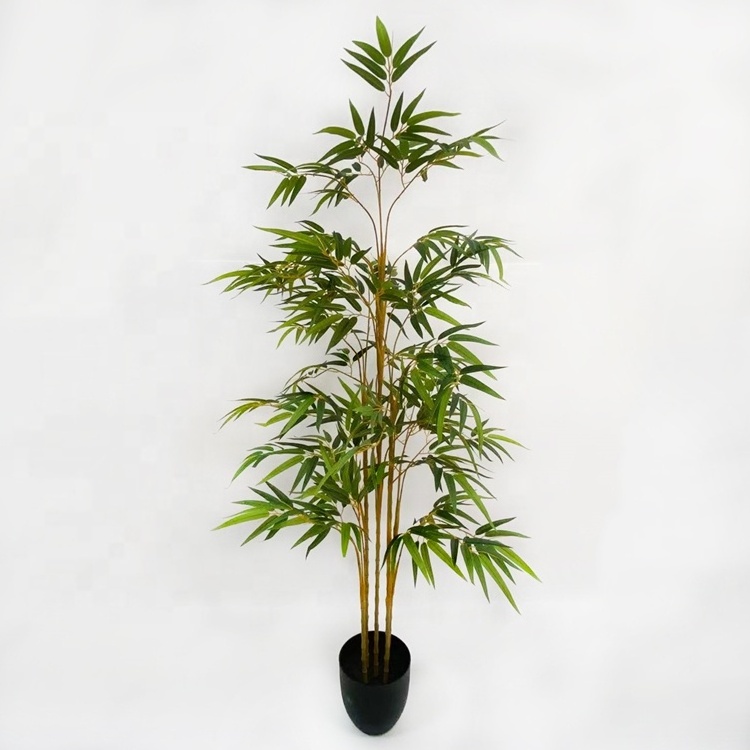 Wholesale Tall Backyard Indoor Outdoor Decoration Artifical Green Bamboo Plants Fake Bamboo Trees