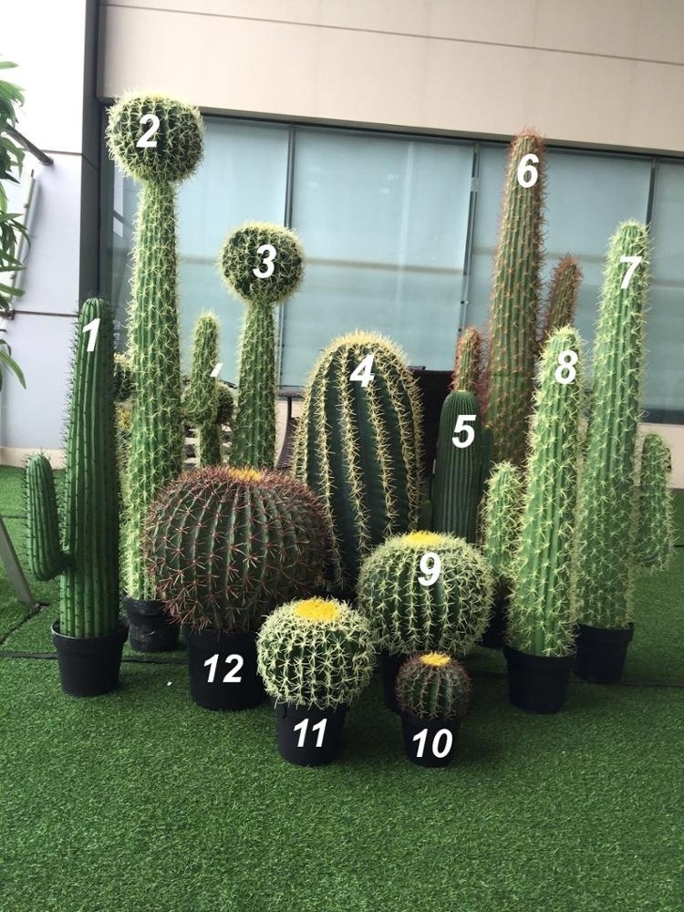 TH-20 Artificial golden barrel cactus desert floral succulent plants for home office decoration