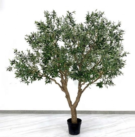 Indoor decor faux plant silk leaf artificial olive tree bonsai plants plastic tree  for home use