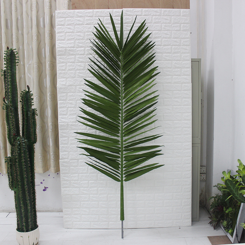 Indooe Outdoor Decor 6ft Faux Tropical Big UV Proof Plastic Palm Leaves Artificial Coconut leaf