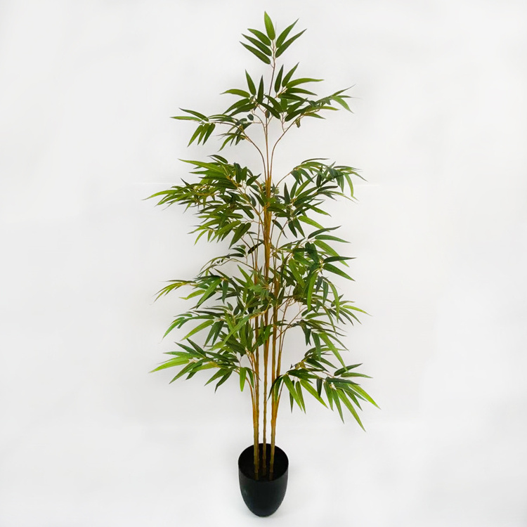 Wholesale Tall Backyard Indoor Outdoor Decoration Artifical Green Bamboo Plants Fake Bamboo Trees