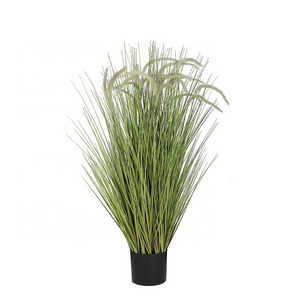 XQ-5082 Top quality home decoration 18 heads plastic long grass artificial reed plants in pot