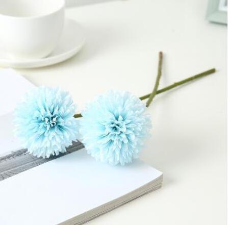 2022 Cheap Home Party Decoration Fake Ball Chrysanthemums Silk Dandelions Artificial Pompom Flowers