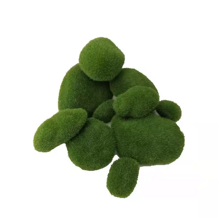 2024 Artificial Moss Stone Home Garden Decorative Green Grass Ball Artificial Moss Balls For Decor