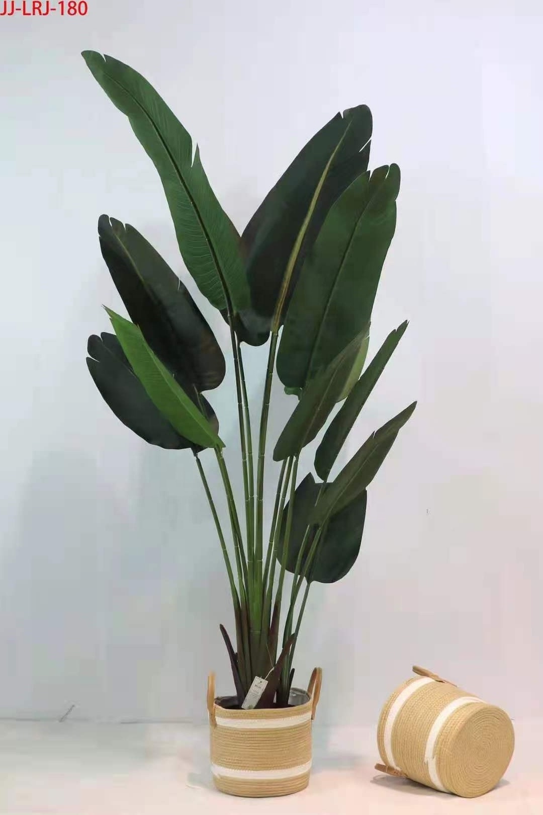 Home garden decorative artificial trees faux banana bonsai banana leaf plants traveler banana palm tree