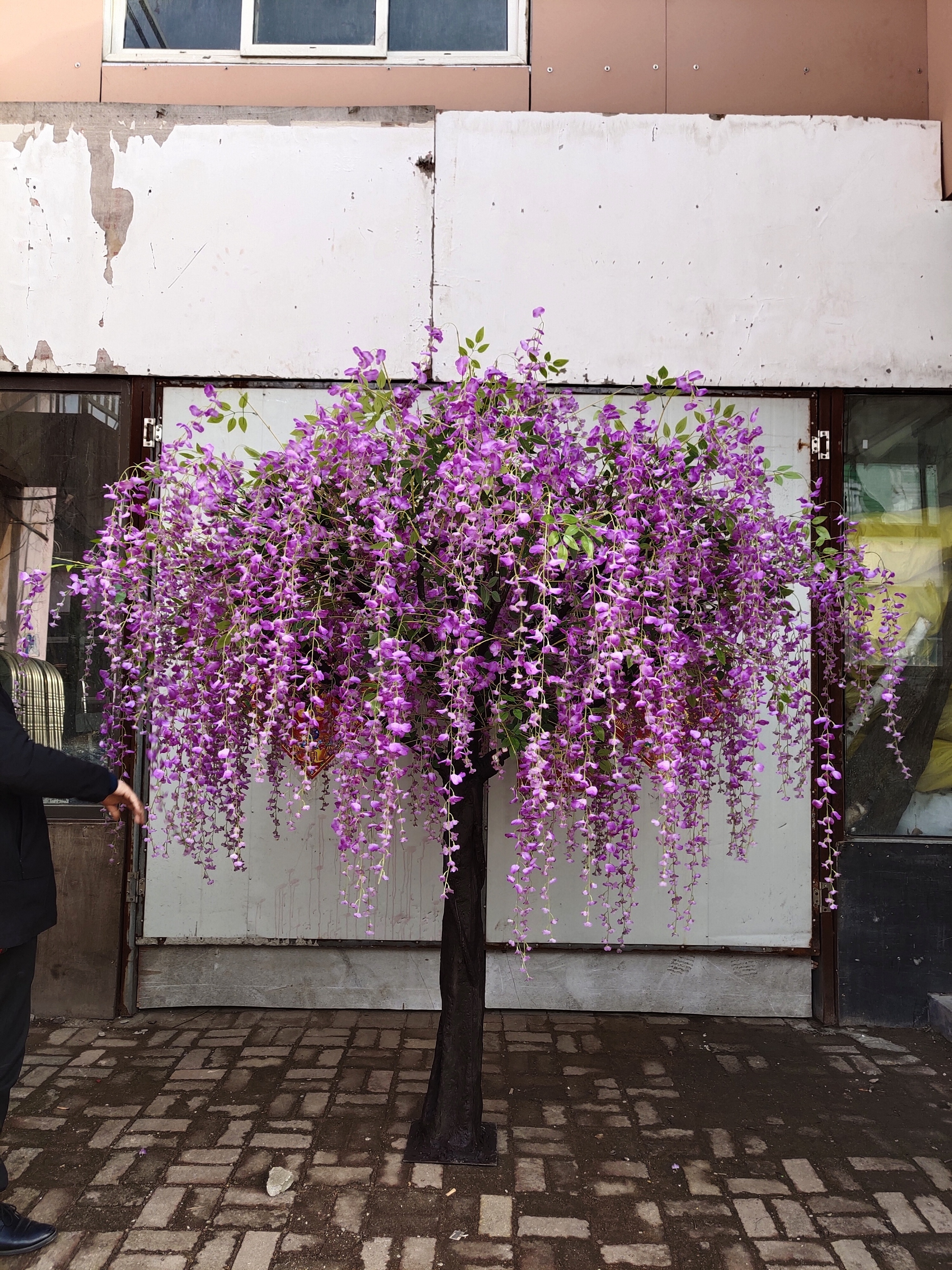 China cheap wholesale outdoor large artificial wisteria tree silk blossom tree