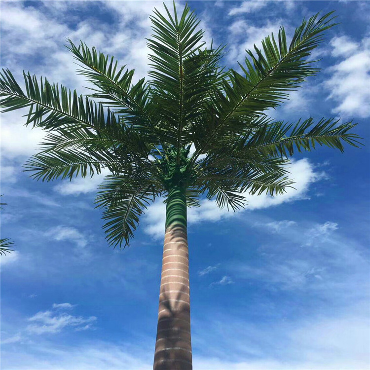 Indoor Outdoor Decor Tall Faux Plastic Topical Plant Artificial King Coconut Palm Plants Tree