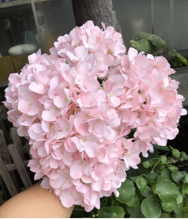 High quality silk flowers wedding centerpieces 5 heads artificial silk hydrangea flowers