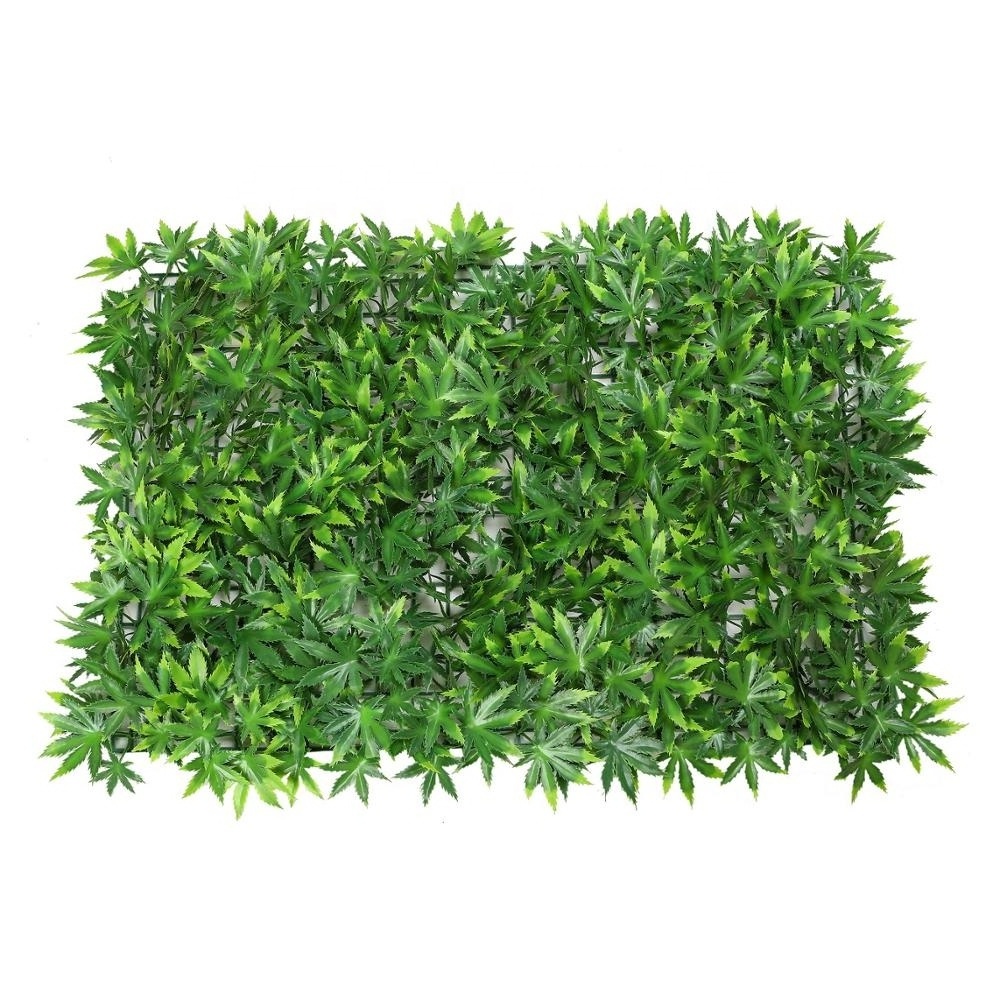 SL-5442  Indoor outdoor high quality artificial boxwood mat UV safe grass wall panels with fern grass