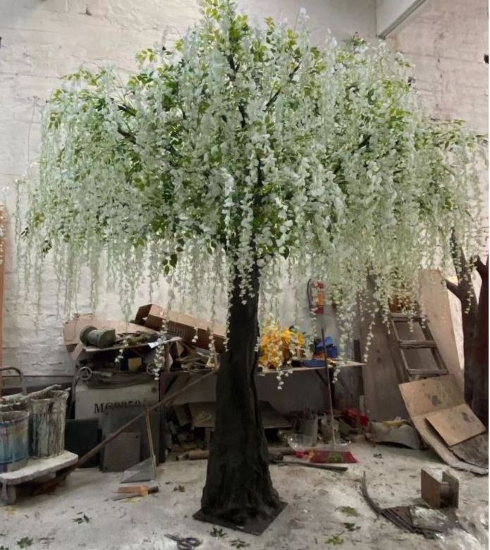 China cheap wholesale outdoor large artificial wisteria tree silk blossom tree