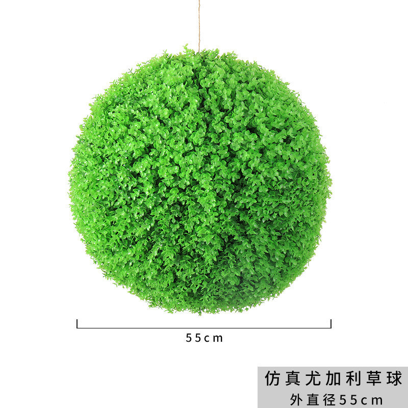 Wholesale Plastic Hanging Green Grass Ball Preserved Boxwood Topiary Artificial Luxury Boxwood Balls For Decor