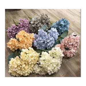 High quality silk flowers wedding centerpieces 5 heads artificial silk hydrangea flowers