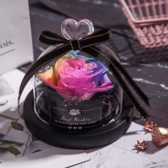 2023 Mothers Day Gifts Preserved Flowers Gift Box Forever Rose Eternal Flowers In Glass Dome