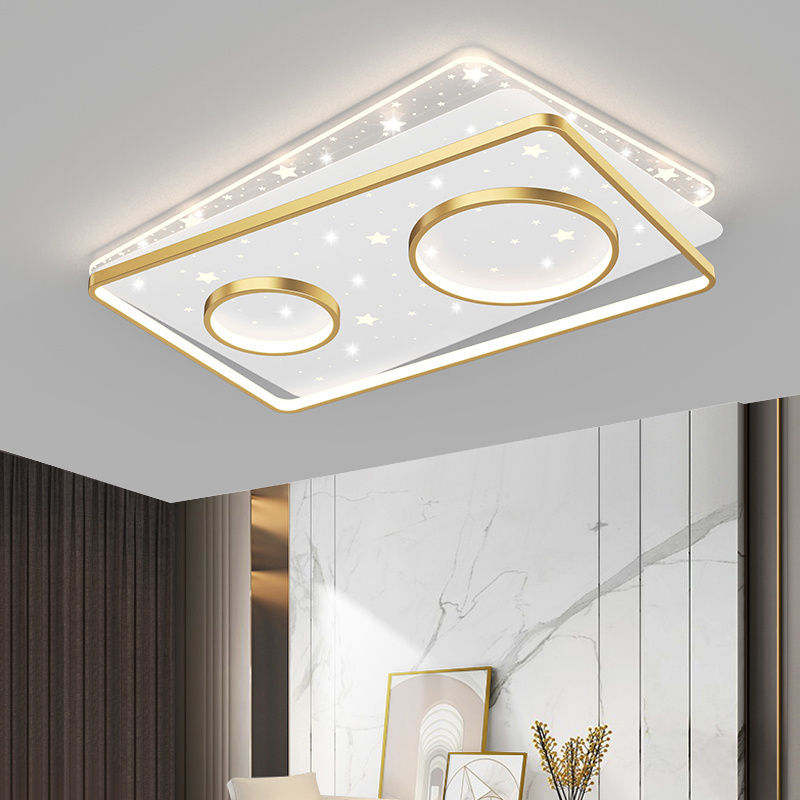 Guangdong House Flush Mount Design Living Room Gold Led Lights Fixtures Ceiling Lamp Lighting Modern Indoor LED Ceiling Light